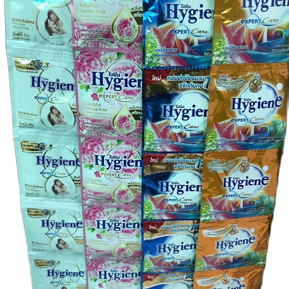 ĐỦ MÀU 1 Thùng 30 dây Nước xả vải Hygiene Thái Lan siêu đậm đặc 12 gói 1