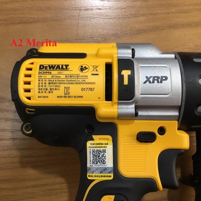 Máy khoan pin động lực Dewalt DCD996N-KR (Không kèm PIN và SẠC)