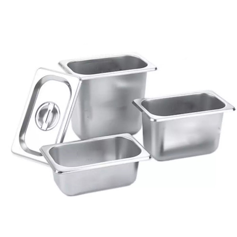 [HCM] Khay Inox Đựng Thạch Topping Trà Sữa 1/9