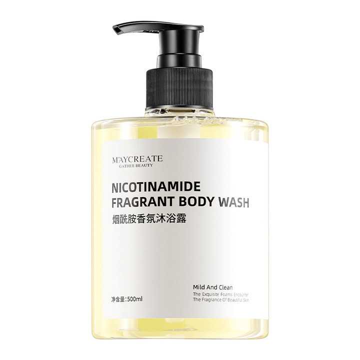 【Miễn phí vận chuyển】Sữa tắm hương nước hoa Niacinamide hương thơm body dung tích lớn 500ml Giữ hương lâu dài Giữ ẩm và bổ sung nước