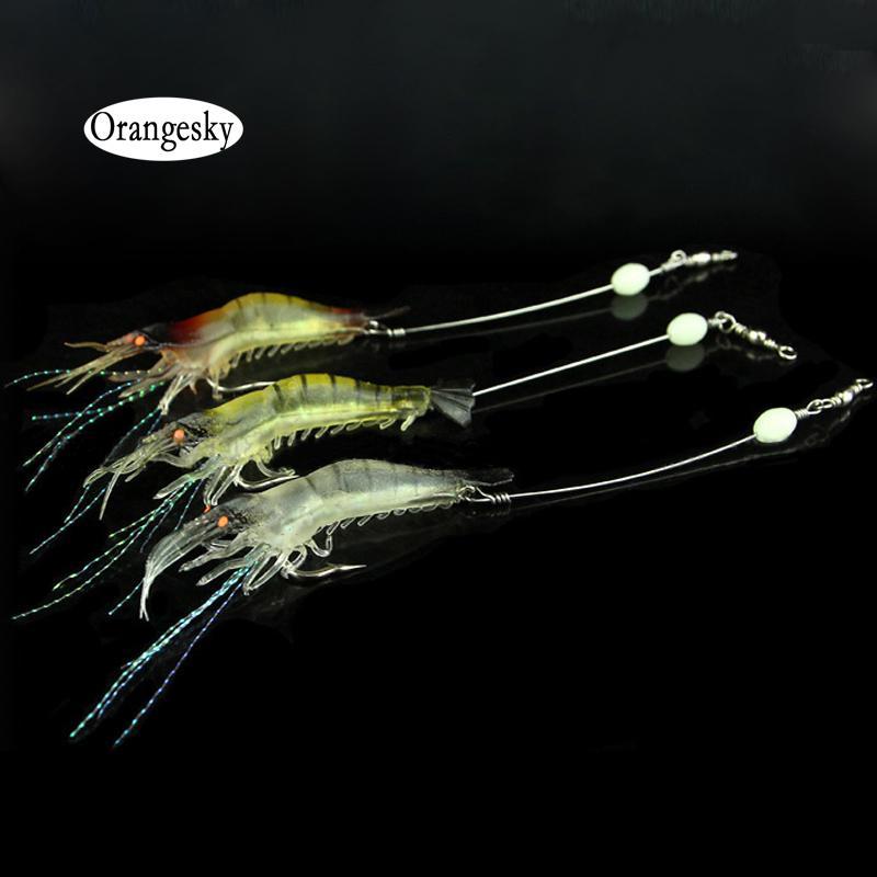 Mồi Tôm giả dạ quang 9cm có lưỡi câu lure môi câu cá , mồi giả câu lure mồi câu UL mồi tôm giả có lưỡi