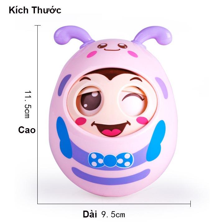 Đồ Chơi Lật Đật Phát Âm Thanh, Mắt 4D Nhắm Mở (Xanh)