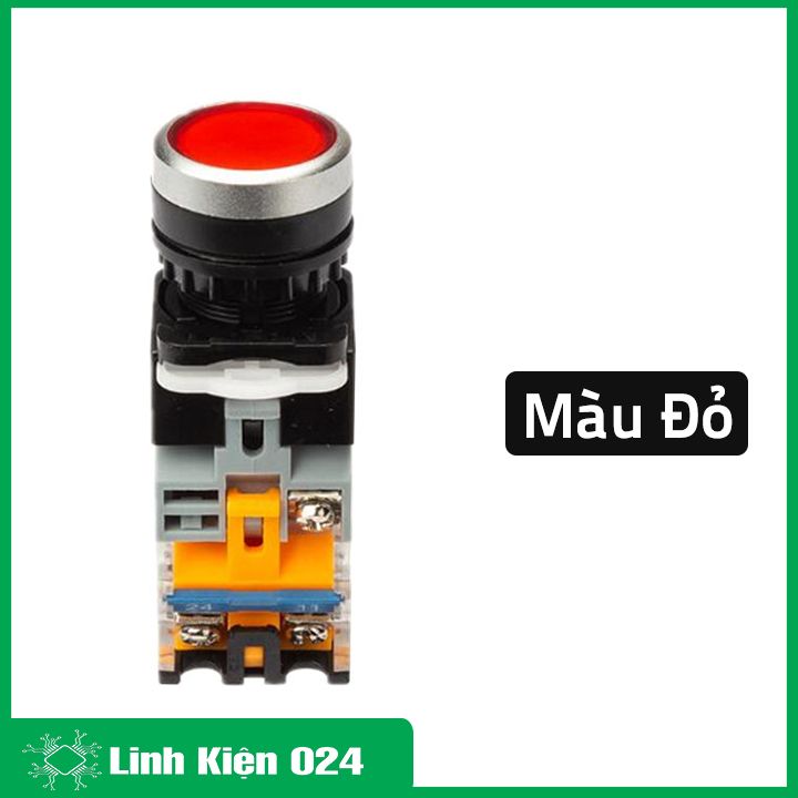 Nút nhấn đề giữ có đèn la38 380v 10a 2 thường mở