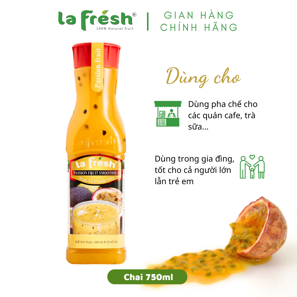 [HCM]Sinh Tố Chanh Dây Lafresh Đà Lạt 750ml