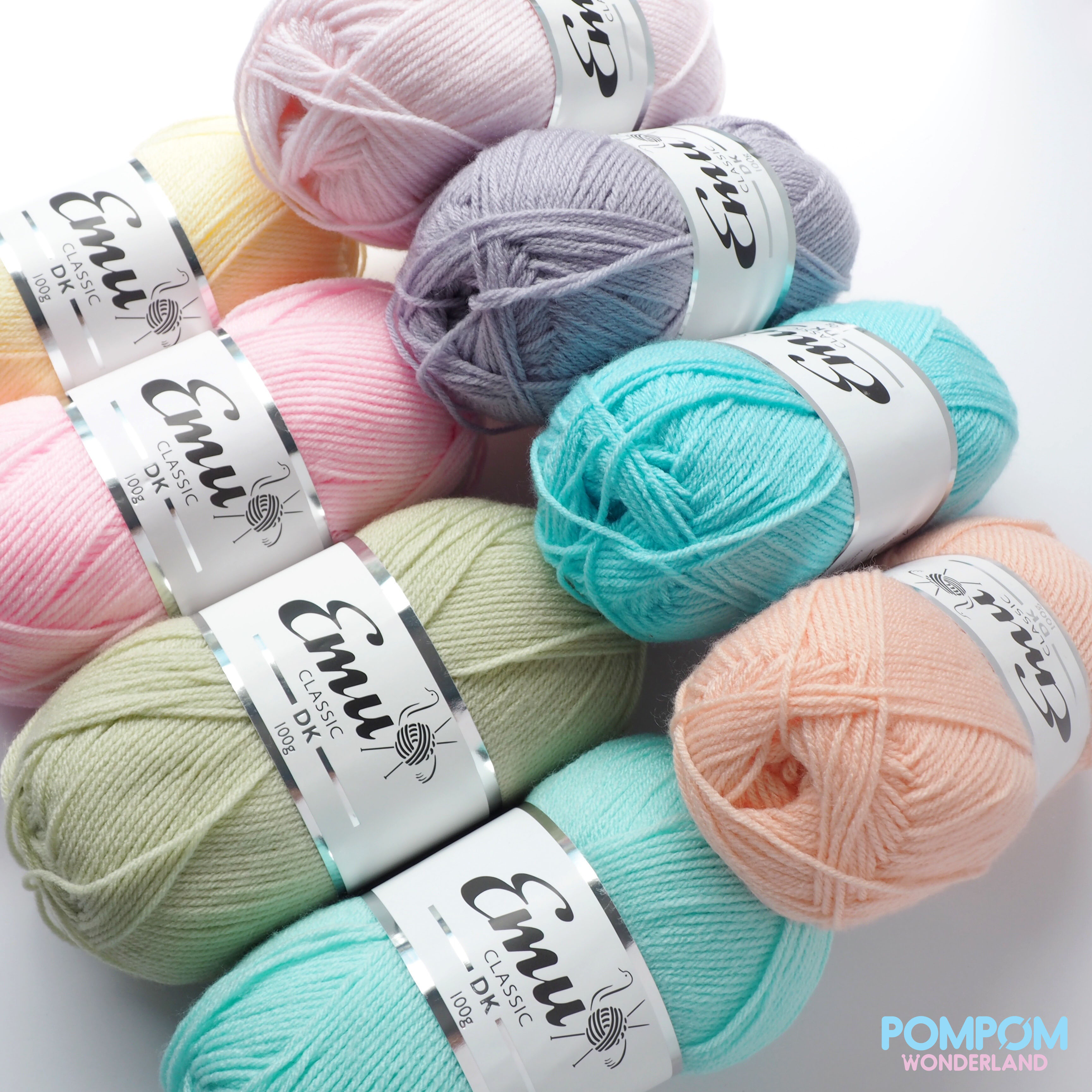 Len sợi Acrylic Yarn Emu Classic DK (Tông màu pastel)