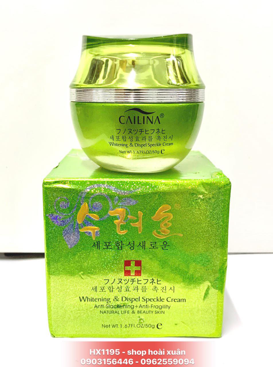 [HCM]Kem dưỡng da Cailina xanh lá cây với 14 dấu hiệu phục hồi da hư tổn - HX1195