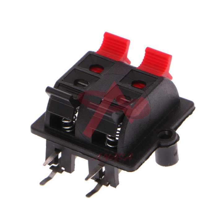 Trạm kẹp dây loa vuông 4 chân 37x30mm