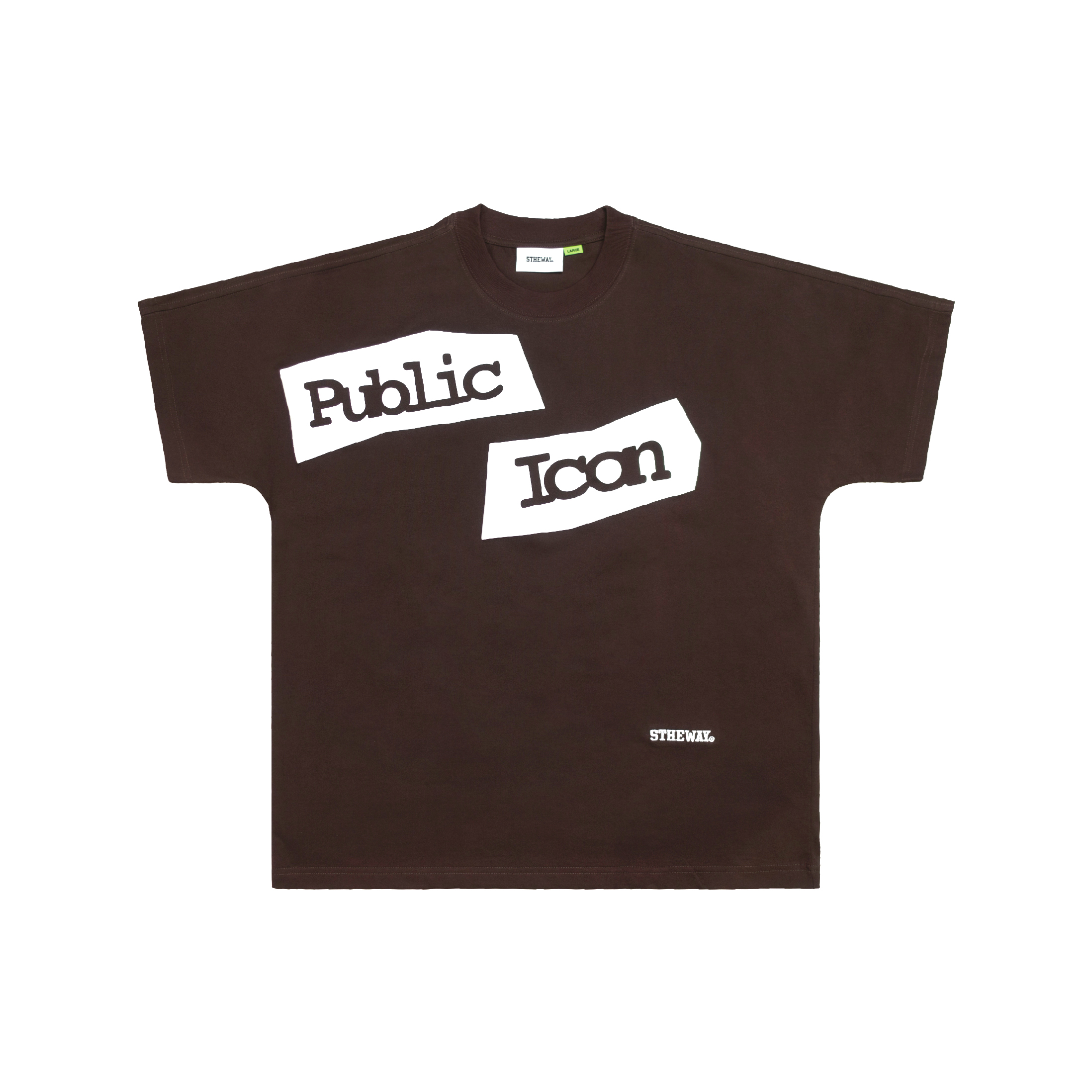 5THEWAY® /public icon/ EARTH EDITION SQUARE TEE in BROWN
