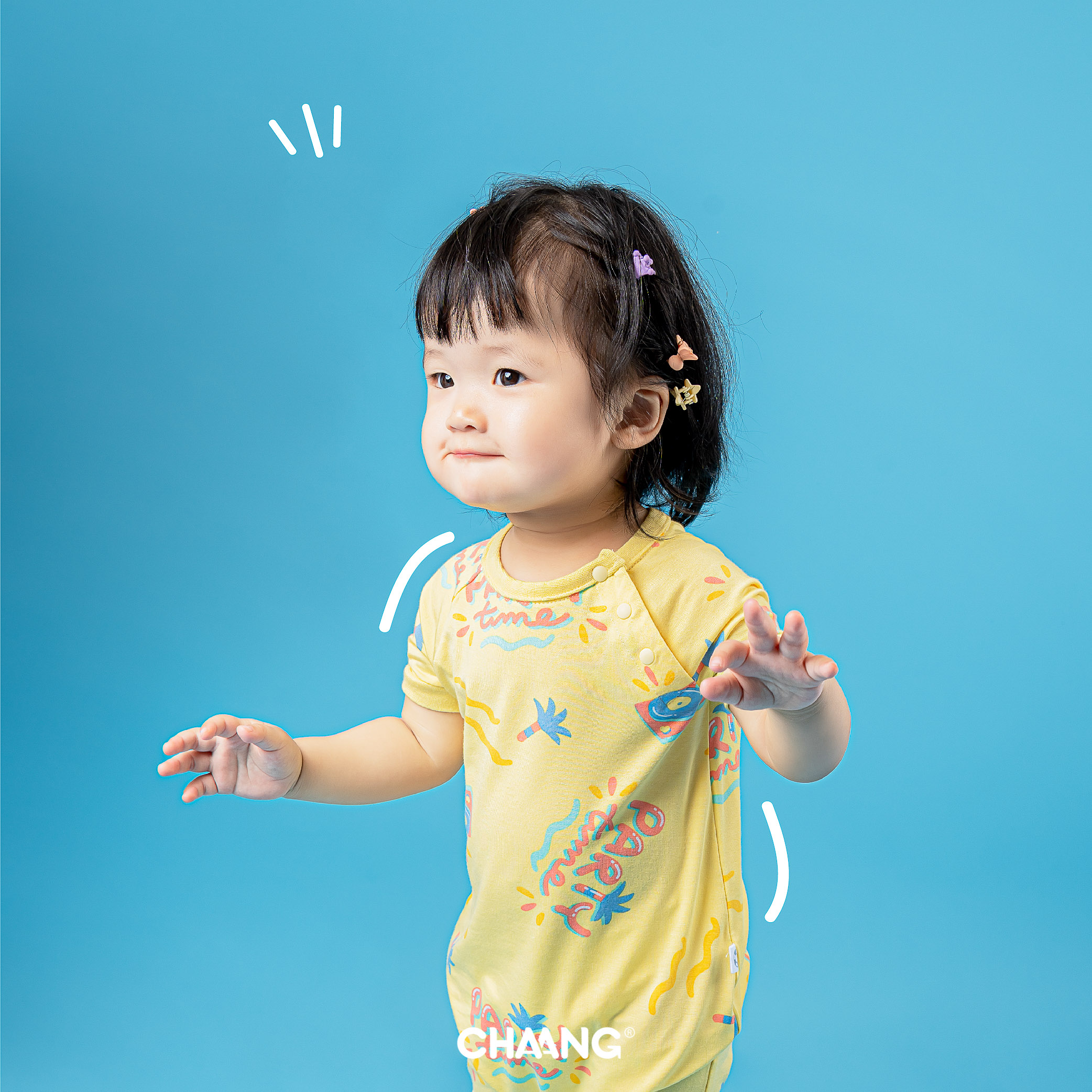 [CHAANG] Bộ body cúc chéo bé gái Pool Chaang