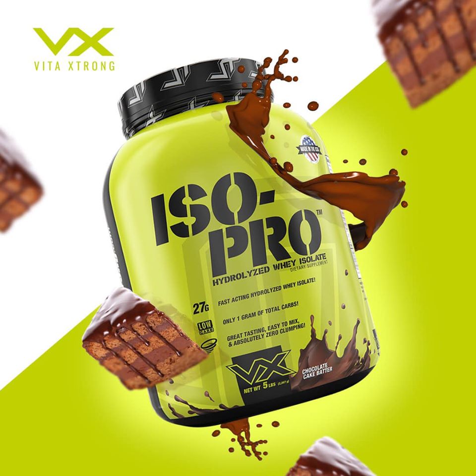 Iso Pro - Whey hydrolyzed isolate VitaXtrong Sữa tăng cơ 5lbs (2.4kg)
