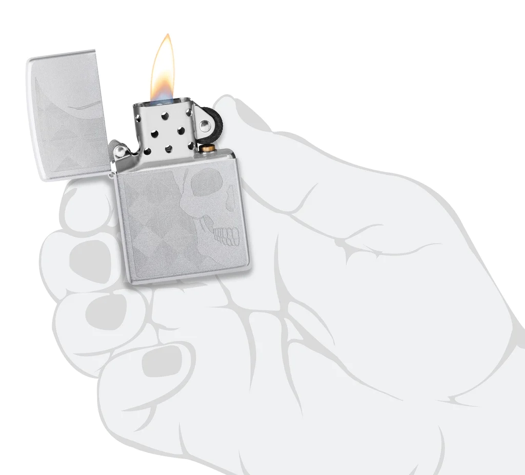 Bật Lửa Zippo Khắc Đầu Lâu - 48208 Skull Design