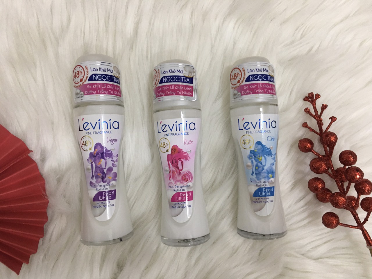 Lăn khử mùi trắng da ngọc trai L'evinia (Levinia) 65g
