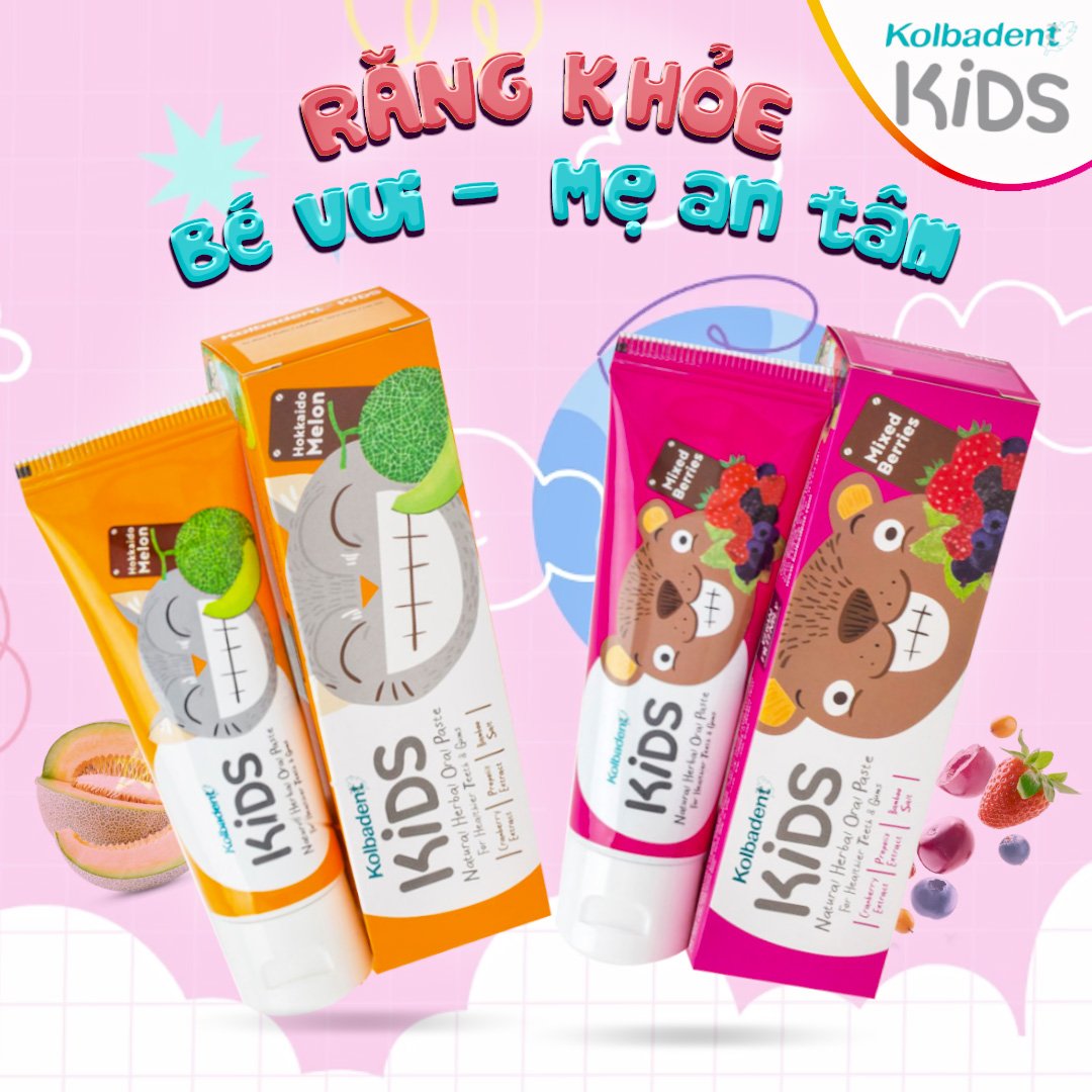 Kem đánh răng trẻ em Kolbadent Kids 50g