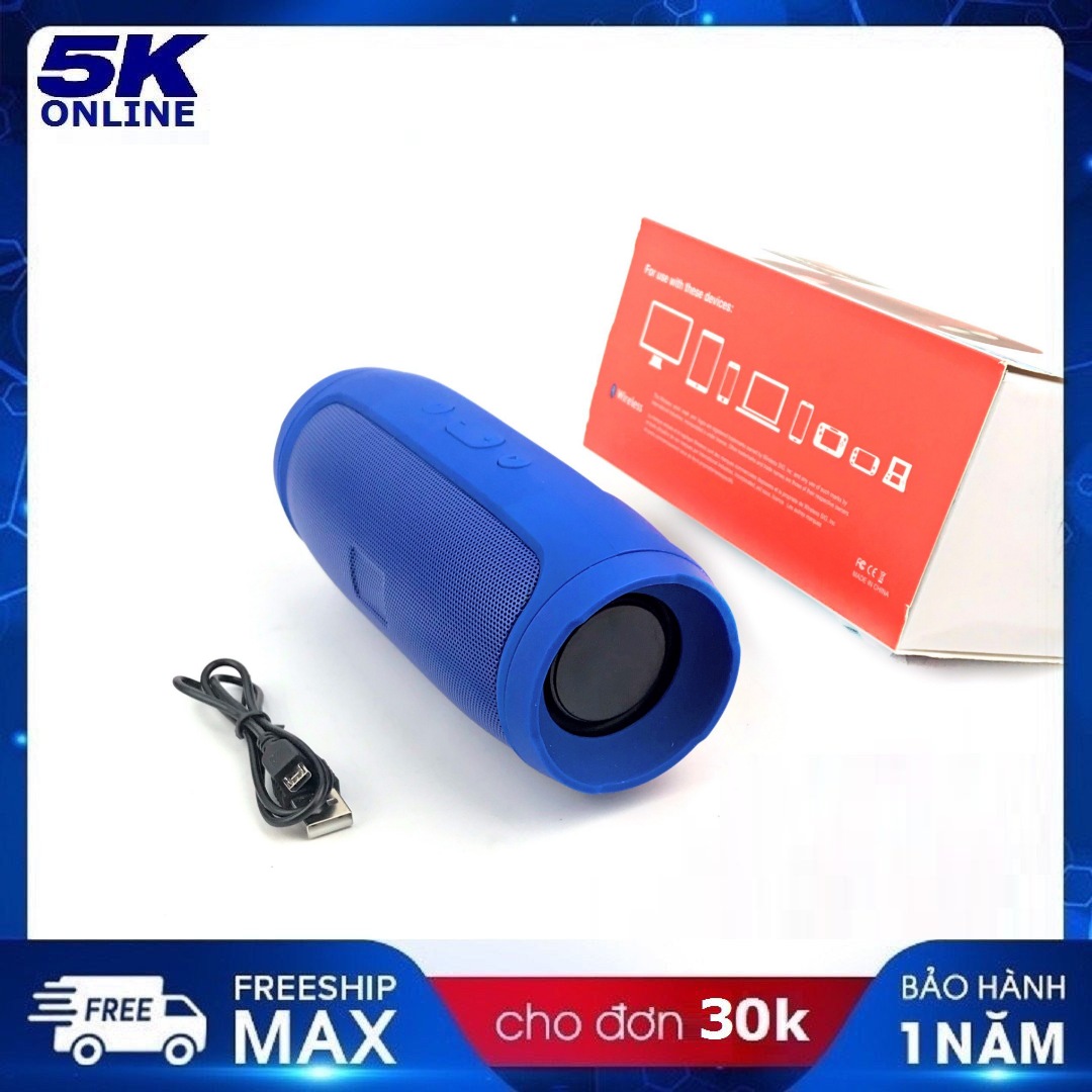 Loa Bluetooth Không Dây Charge 3 Mini Vỏ Nhôm Nghe Nhạc Hay, Âm Thanh Chất Lượng, Hỗ Trợ Cắm Thẻ Nhớ Tf, Usb - Hàng Chính Hãng