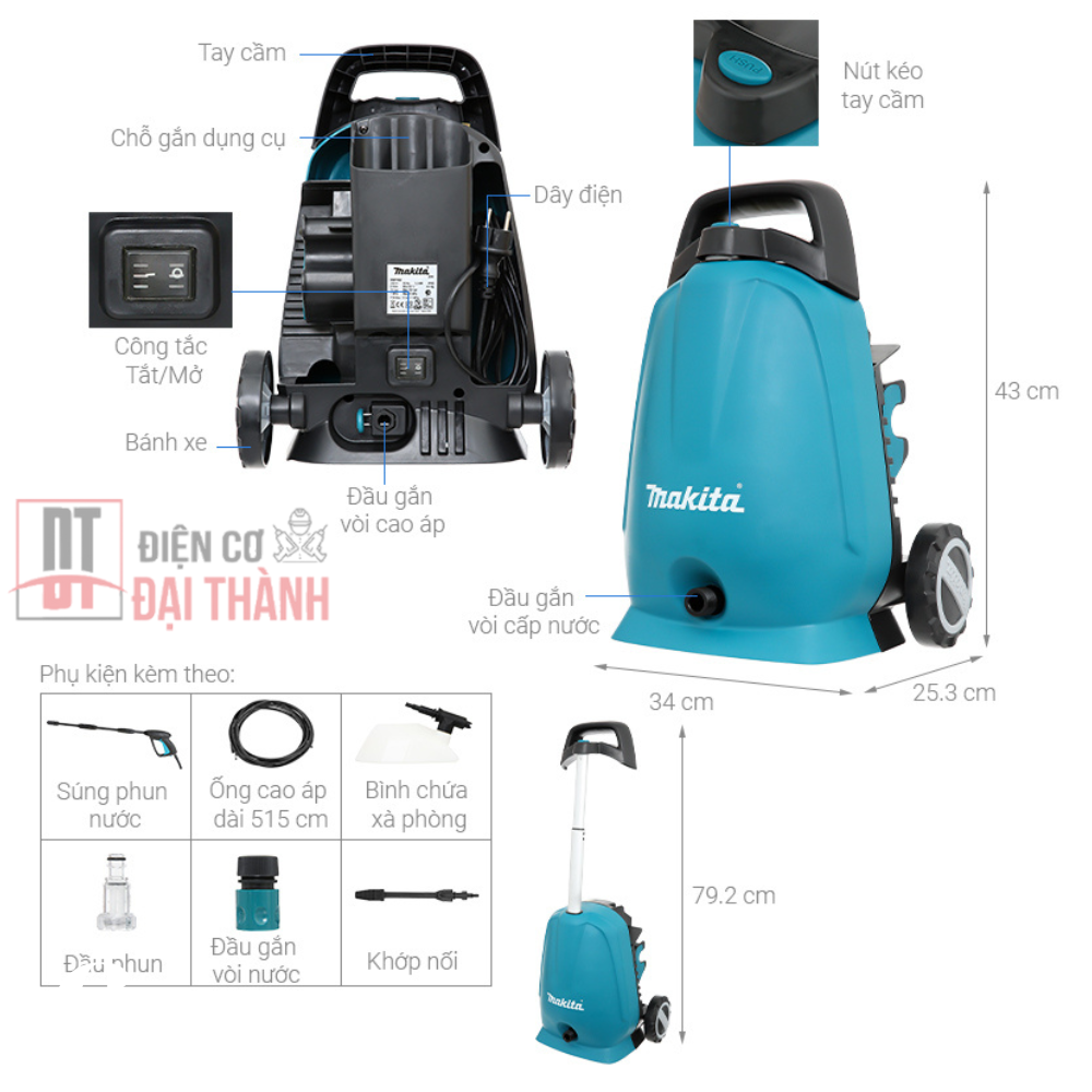 Máy Xịt Áp Lực Cao Makita HW102