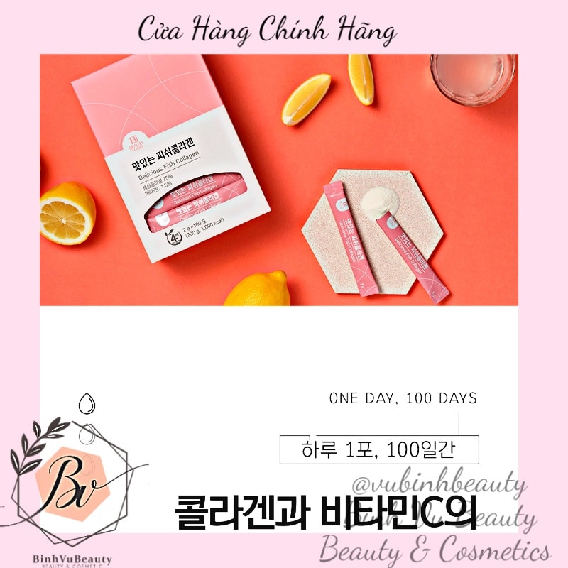 BỘT UỐNG COLAGEN VẢY CÁ MẪU MỚI 100 GÓI