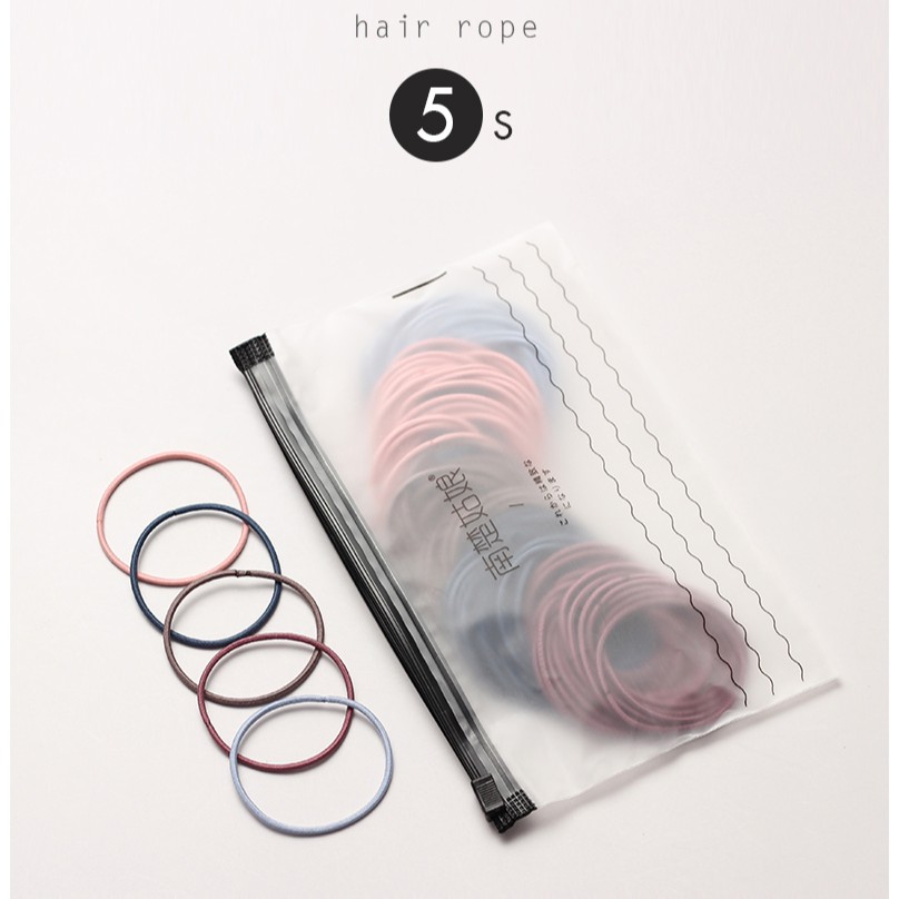 Classy Set 100 dây thun (chun) cột tóc siêu dai siêu rẻ