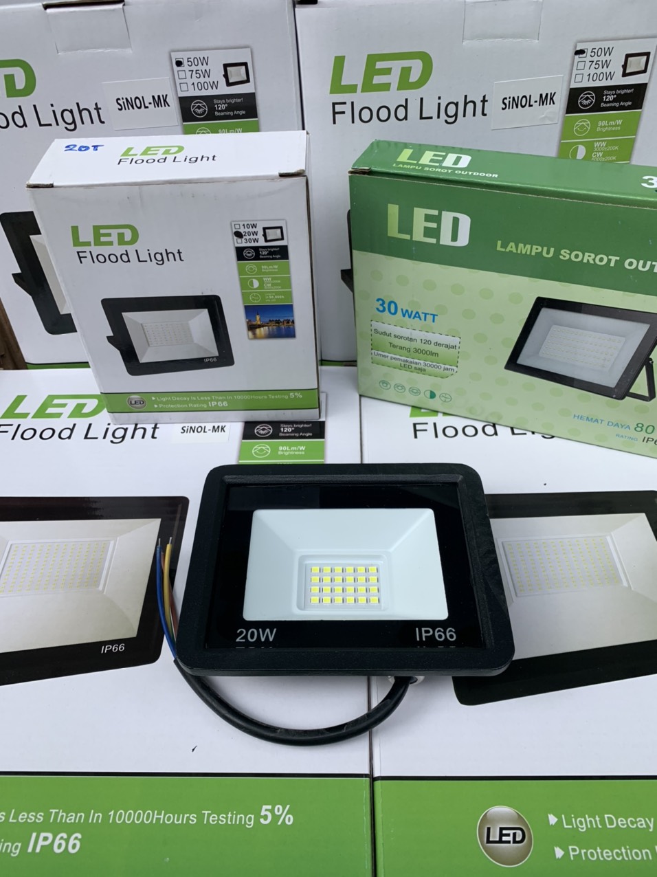 Đèn Pha Led 50W Chuyên lắp Ngoài trời (Trắng, Vàng, Dương, Lá, Đỏ, Đổi Màu)