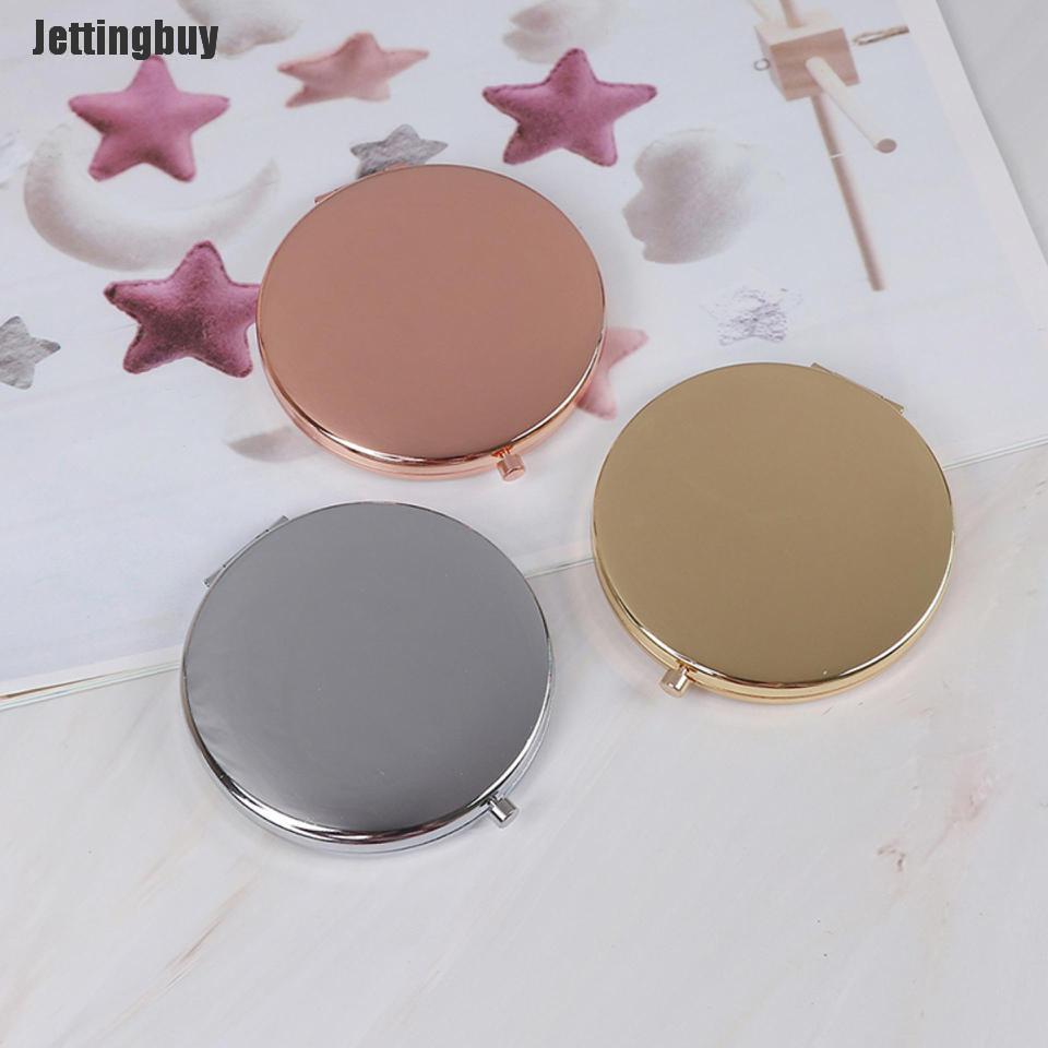 Gương trang điểm kiểu gấp bằng chất liệu hợp kim thiết nhỏ gọn đường kính 7cm thích hợp mang đi du lịch