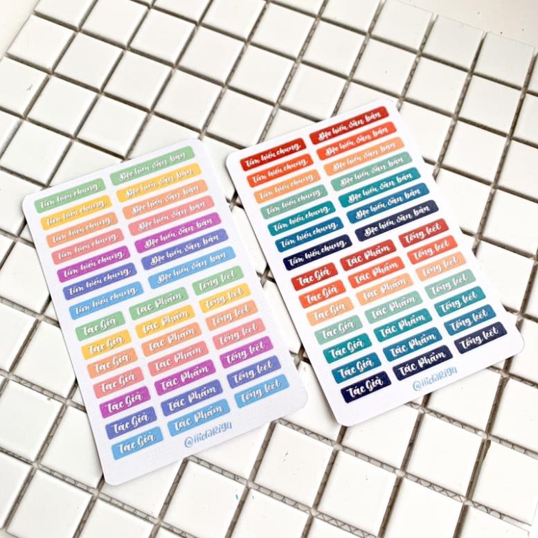 Sticker Đề Mục Môn Văn - Tự Nhiên / Sticker Ham Học