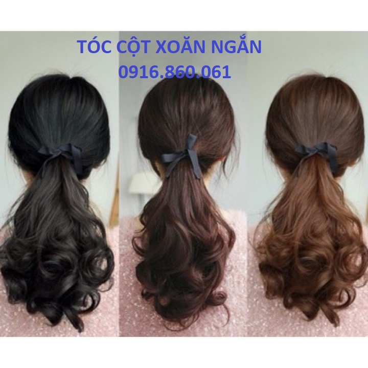 TÓC GIẢ BUỘC XOĂN LỬNG DÀI 25CM