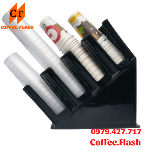 Kệ để ly cafe và ly trà sữa 4 ngăn