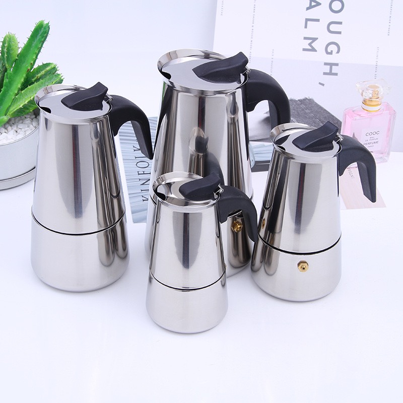 Bình moka pot pha cafe bằng inox