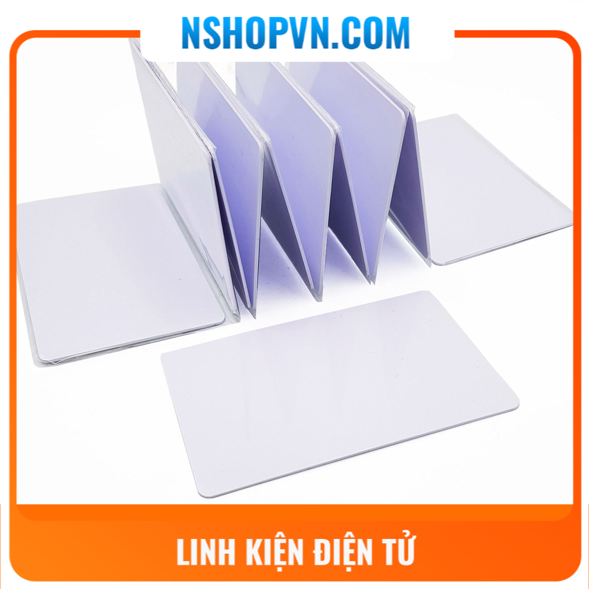Thẻ từ rfid trắng tần số kép 13.56mhz, 125khz sao chép được