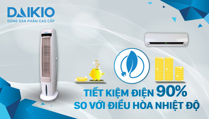 [Trả góp 0%]Quạt điều hòa Daikio 3500B