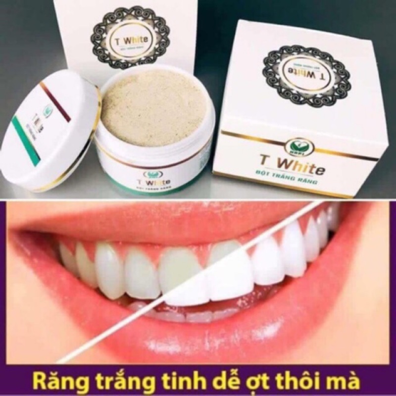 Bột Trắng Răng TWhite , Giảm Ố Vàng , Trị Hôi Miệng , Hiệu Qủa Sau 7 ngày Hộp 70g giá rẻ