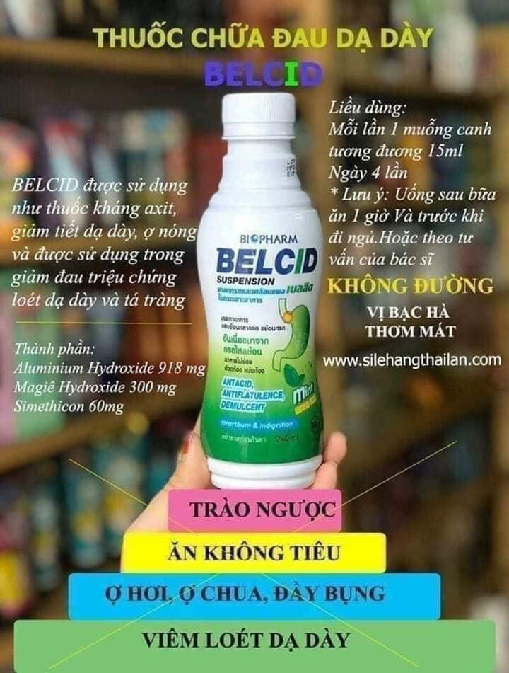 01 Chai siro Dạ Dày BELCID SUSPENSION Thái Lan 240ml