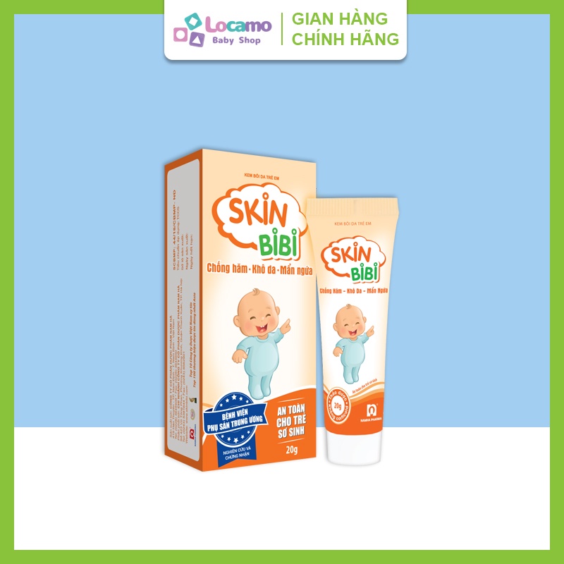 Kem bôi da trẻ em Skin BiBi Ngừa hăm da Khô da Viêm da Mẩn ngứa do côn trùng đốt Tuýp 10g