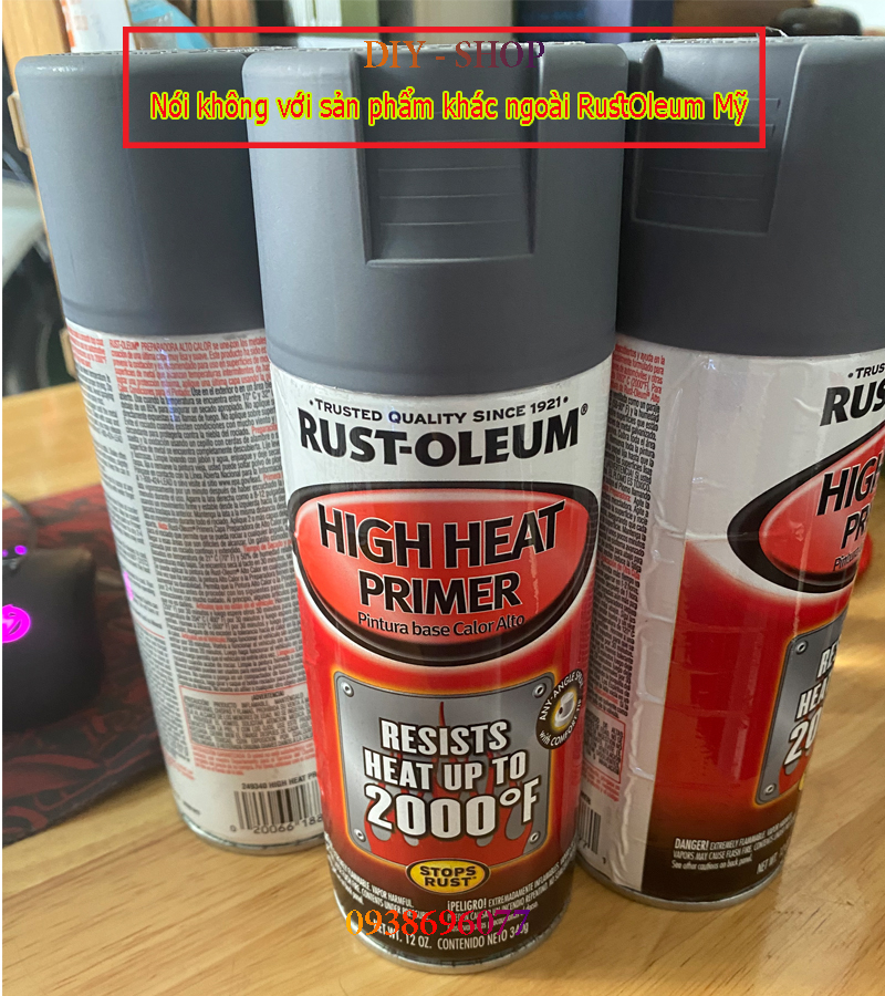 Sơn Lót Chịu Nhiệt Độ Cao - High Heat Primer 2000°F ( Sơn lót chịu nhiệt cao cấp đến từ Mỹ)