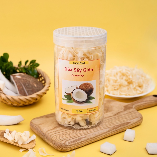 Dừa sấy lạnh cao cấp, giòn tan 500g