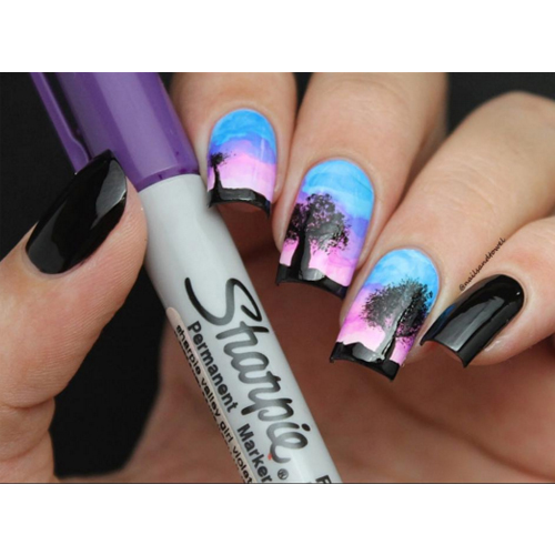 Bút lông dầu ngòi kim Sharpie Ultra Fine - Cam
