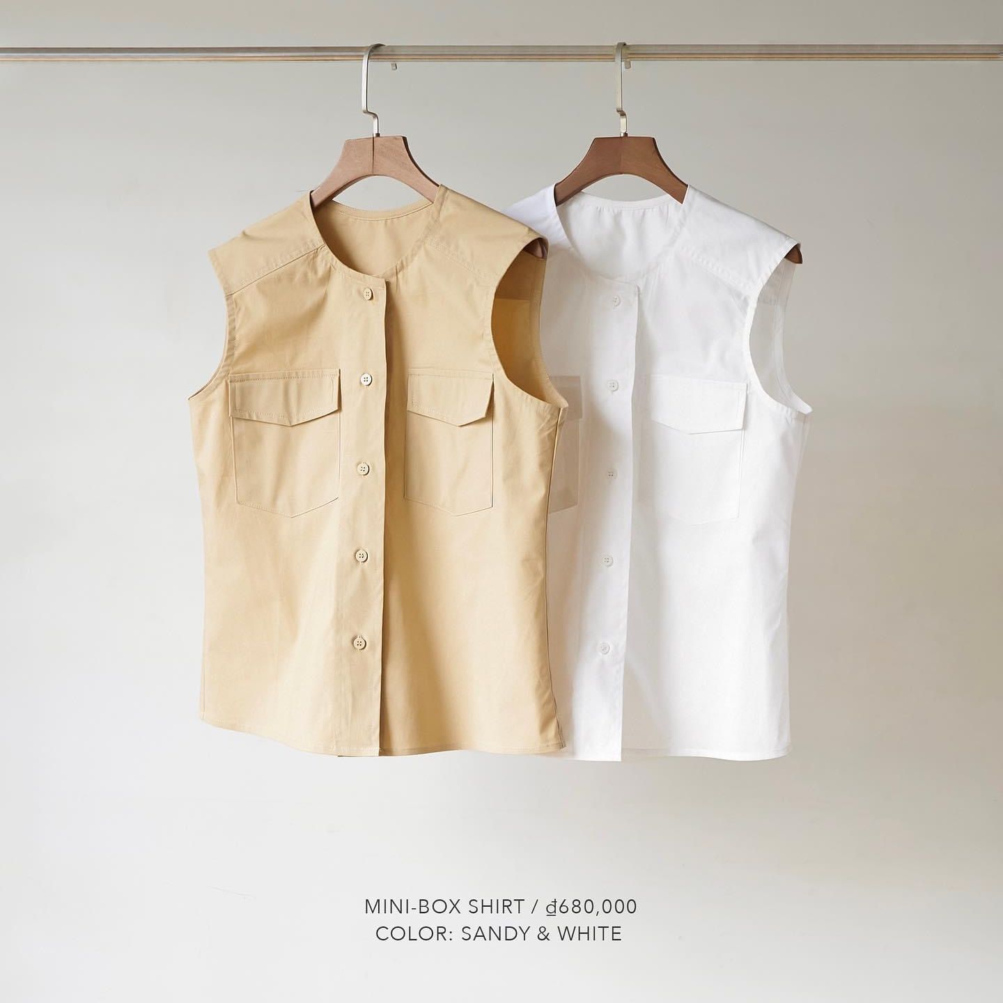 At Least Mini-box Shirt Áo Sơ Mi Không Tay
