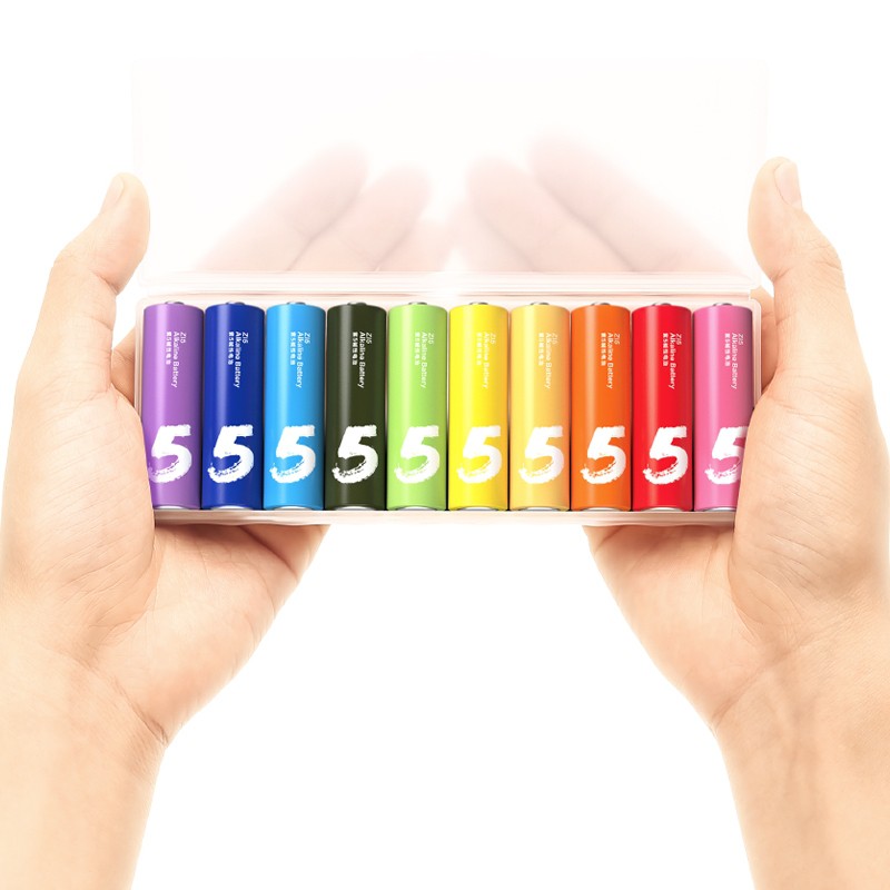 Bộ 10 viên Pin tiểu AA / AAA XIAOMI Rainbow Battery