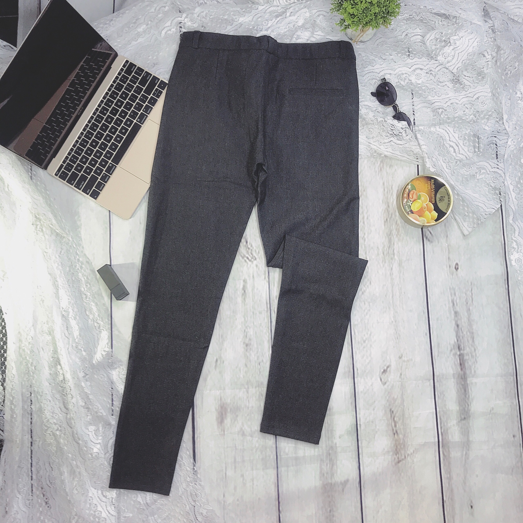 [HCM]Quần dài dây kéo thun cotton (size 40-65kg)