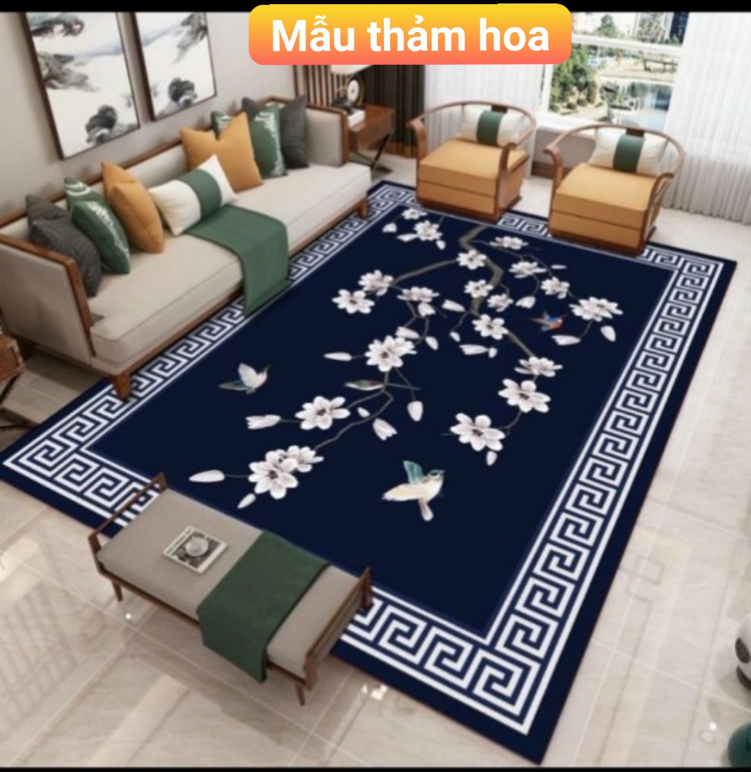 Thảm trải sàn trang trí phòng khách phòng ngủ 1m6 x2m3 giao màu có trong linh sản phẩm