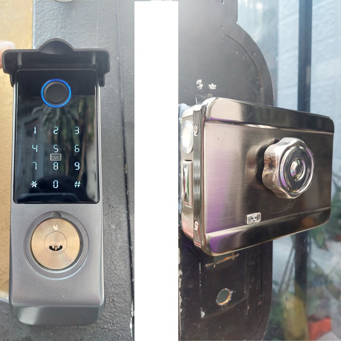 Khóa cổng sắt chống nước vân tay DÙNG APP TTLOCK