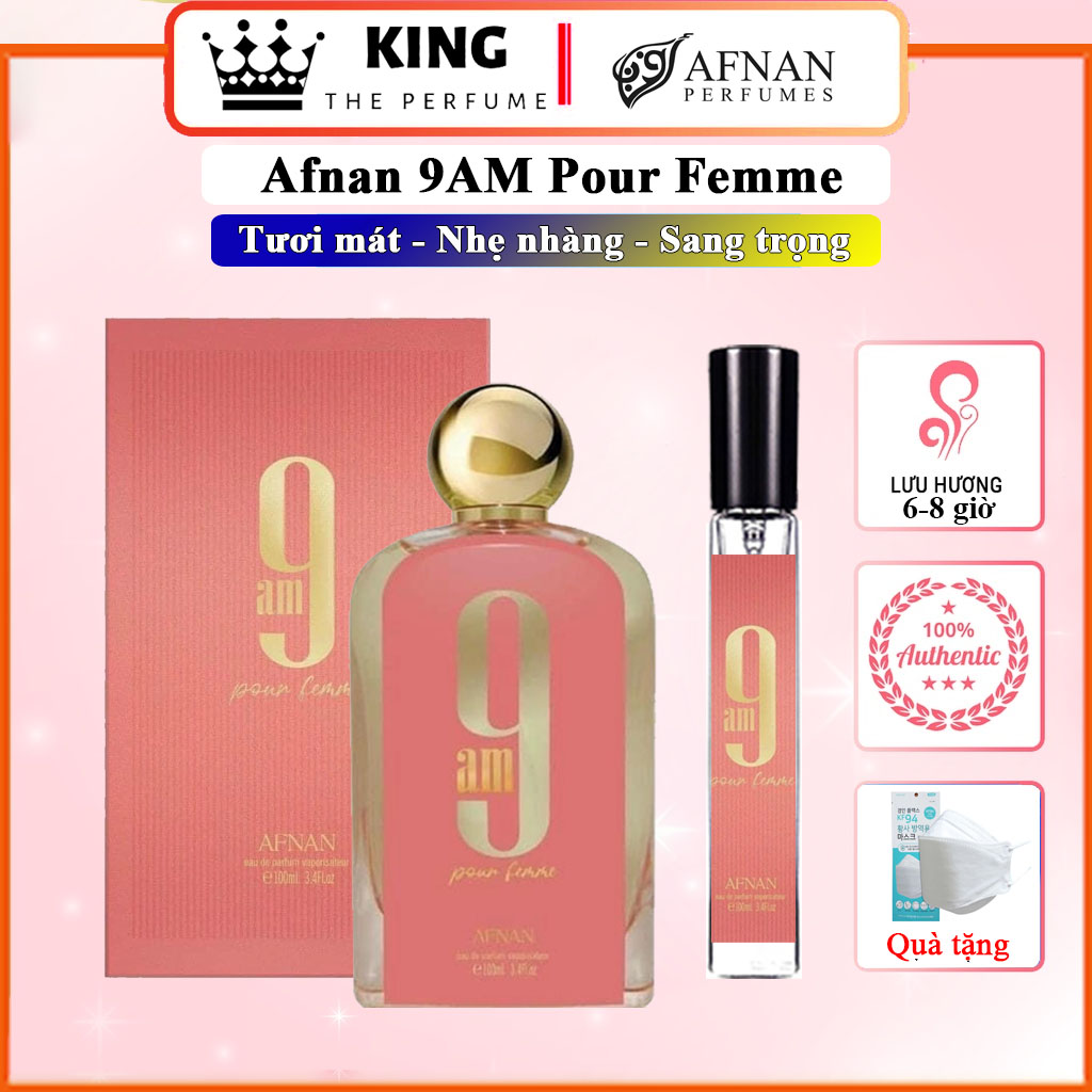 Nước Hoa 9AM Pour Femme Afnan EDP - Phong cách Ngọt ngào, thanh mát
