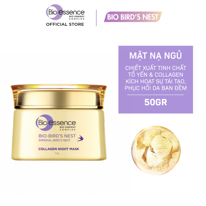 Mặt nạ ngủ dưỡng da Bio-essence Bio-Birds Nest Collagen Night Mask 50g