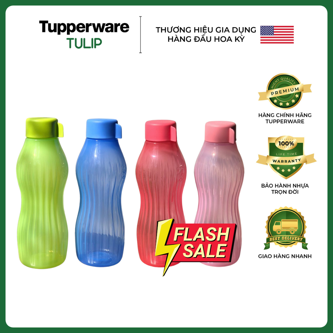 BÌNH NƯỚC ECO BOTTLE FREEZERABLE 880ML TUPPERWARE (4 màu) CHÍNH HÃNG 100%