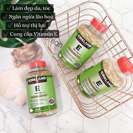 Vitamin E 400 IU Kirkland 500 viên của Mỹ