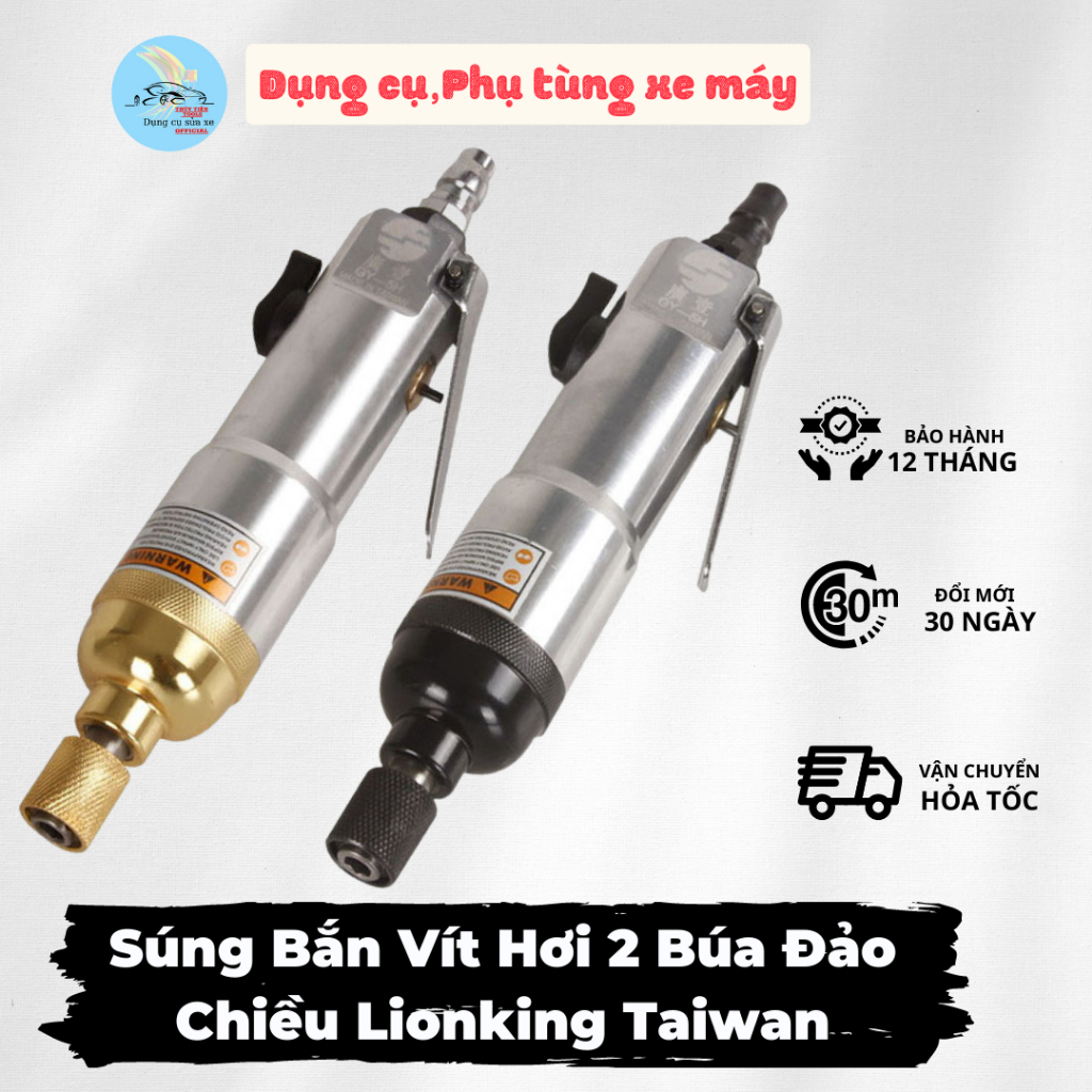 Máy bắn vít hơi 2 búa đảo chiều lionking taiwan.