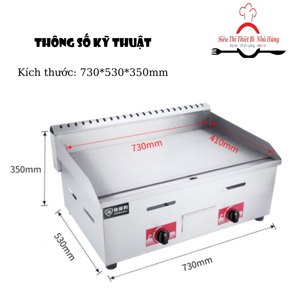 Bếp rán phẳng, bếp chiên rán thực phẩm dùng gas