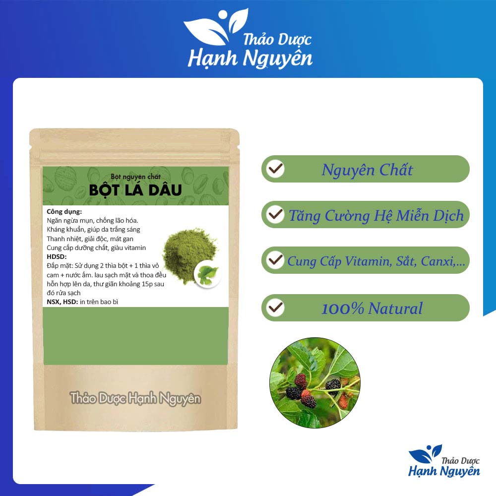 Bột lá dâu tằm nguyên chất 500g - Thảo Dược Hạnh Nguyên