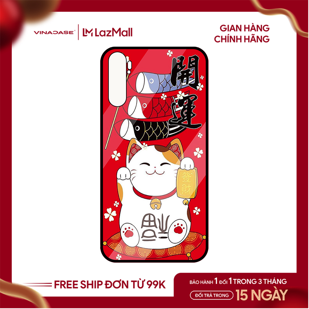 Ốp lưng Vina Case Xiaomi Redmi 5 Plus/Not 5 Pro/Not 6 Pro/Redmi 9/Redmi 9 Pro...... Ốp tết mèo thần tài kính cường lực