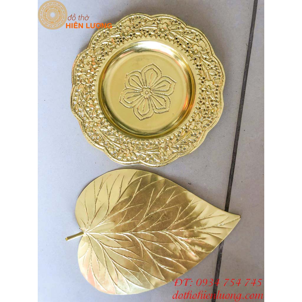 Bộ Trầu Cau Quả Bằng Đồng 5 Quả Và 3 Thờ Cúng