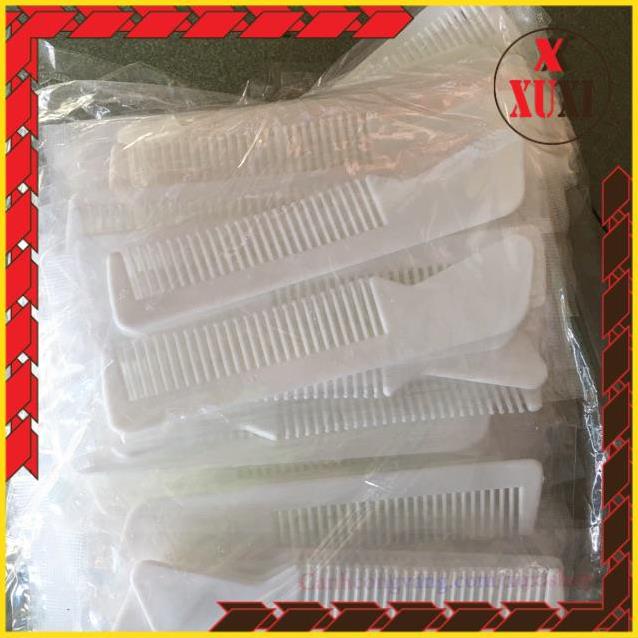 100 Lược mini khách sạn màu trắng nhỏ (bịch 100 cái)